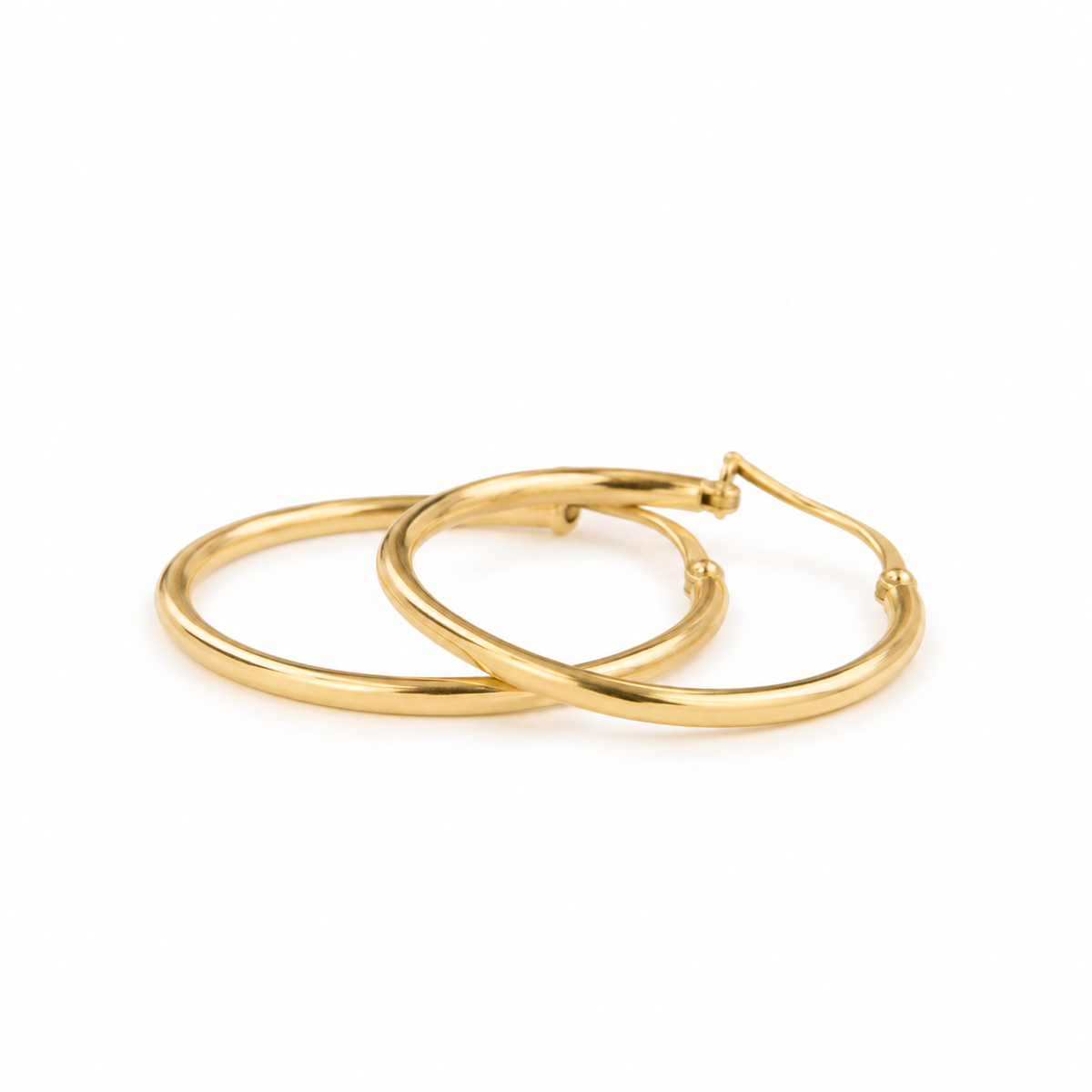 Handgefertigte Gelbgold Creolen