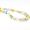 Collier aus Beryllen mit goldenem S-Haken