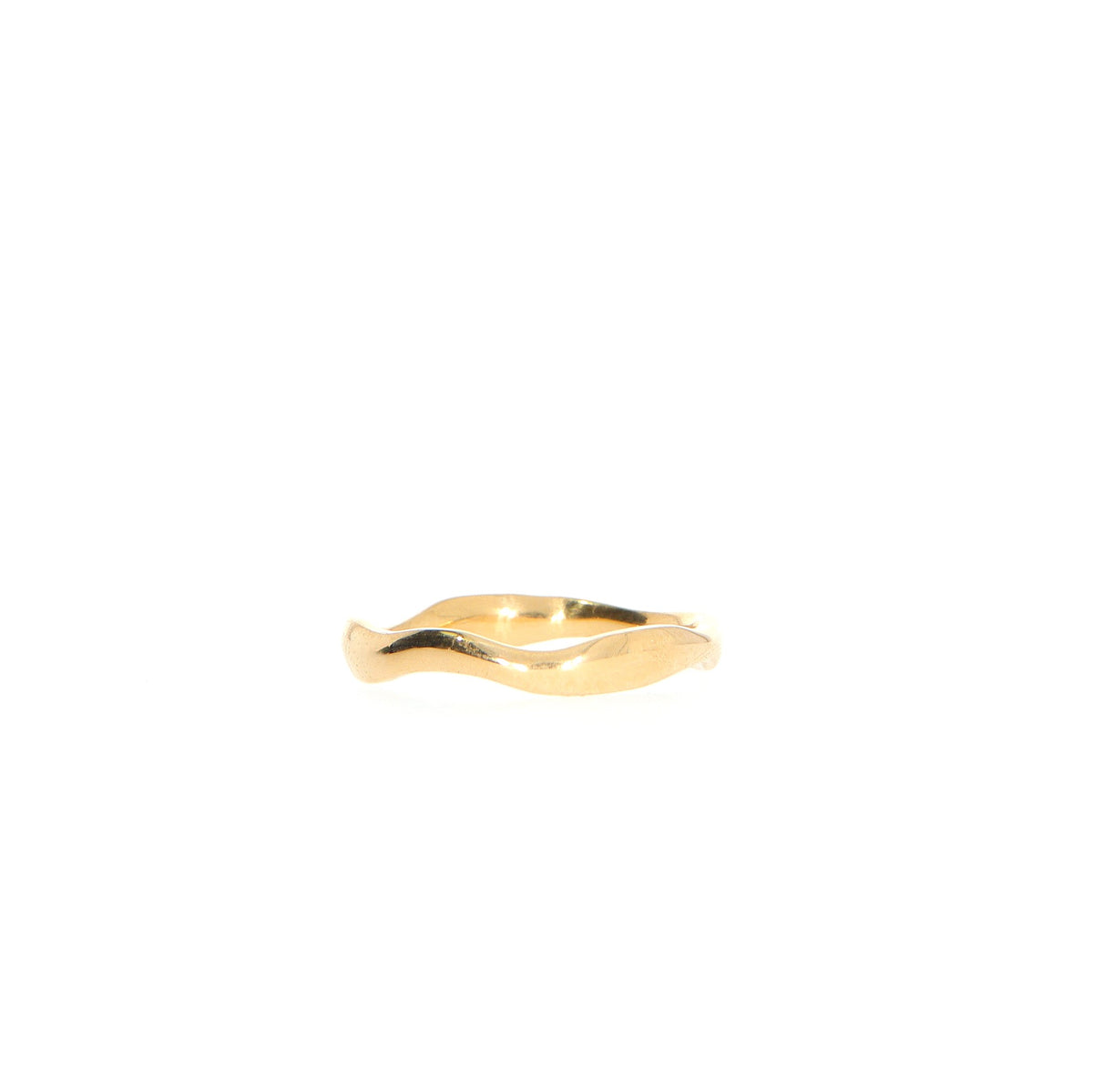 Organischer Goldring breit