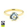 Verlobungsring Fairtrade Aquamarin Krappenfassung