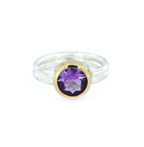 Amethyst Ring Bicolor