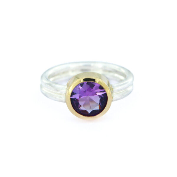 Amethyst Ring Bicolor