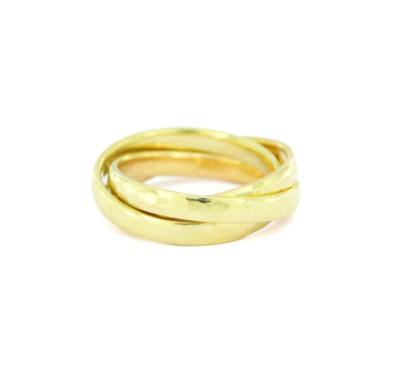 Dreierring Gelbgold Fairtrade-zertifizeirtes Gold