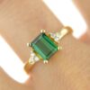 Turmalinring Antikring mit Brillanten