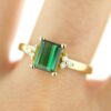 Turmalinring Antikring mit Brillanten