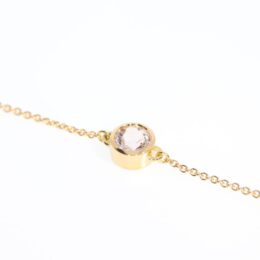 Gold Armkettchen Morganit Farbedelstein