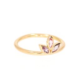 Goldring Blütenring mit Turmalinen